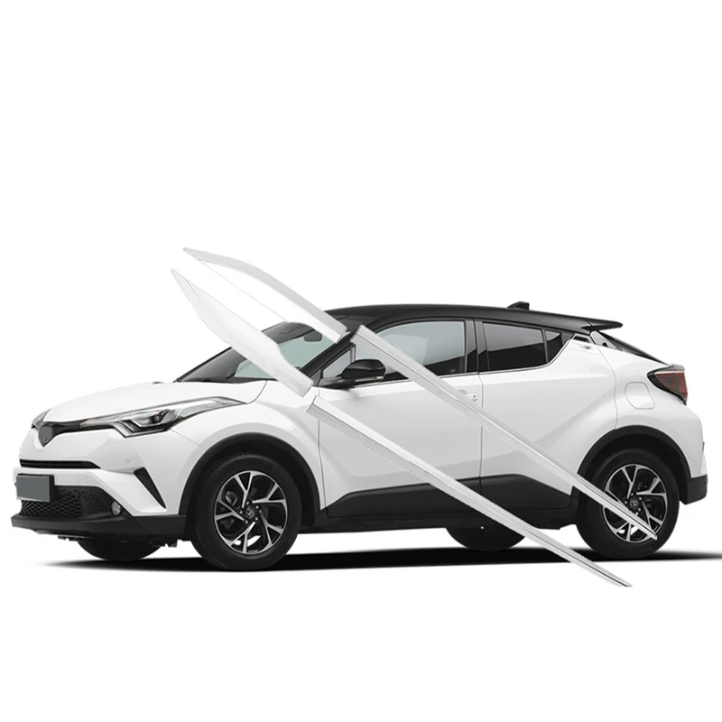 Углерода волокно блесток защиты хромированная наклейка гарнир боковой двери