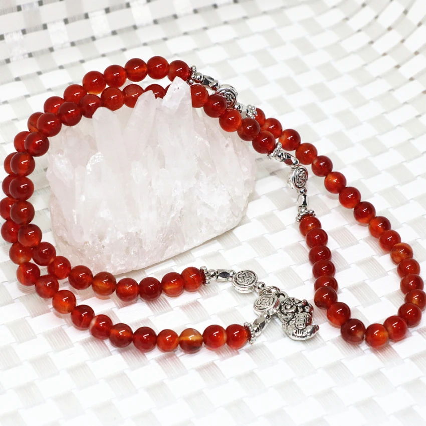 Уникальный дизайн 6 мм круглый натуральный камень красный агат оникс Сердолик