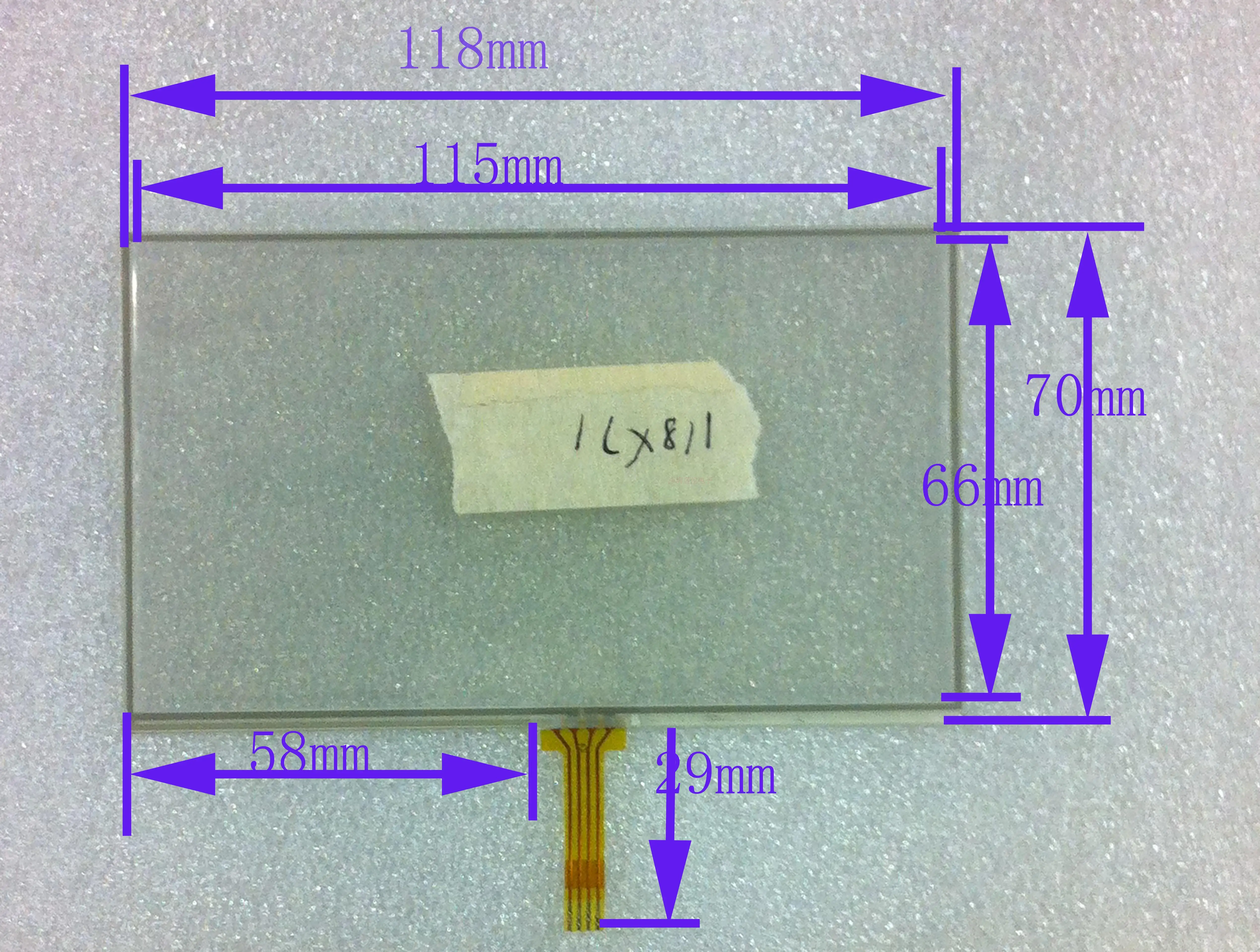 

ZhiYuSun Free shipping 5 line resistor Touch Screen handwritten General 118 71 117 70 Gps Touch Screen Digitizer