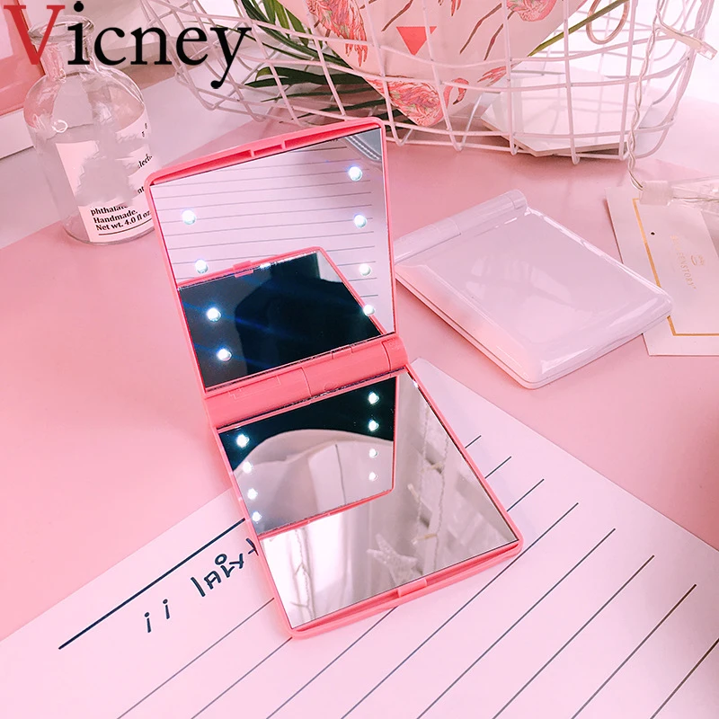 Vicney модные женские туфли Макияж Зеркало 8 светодиодный свет лампы косметическое