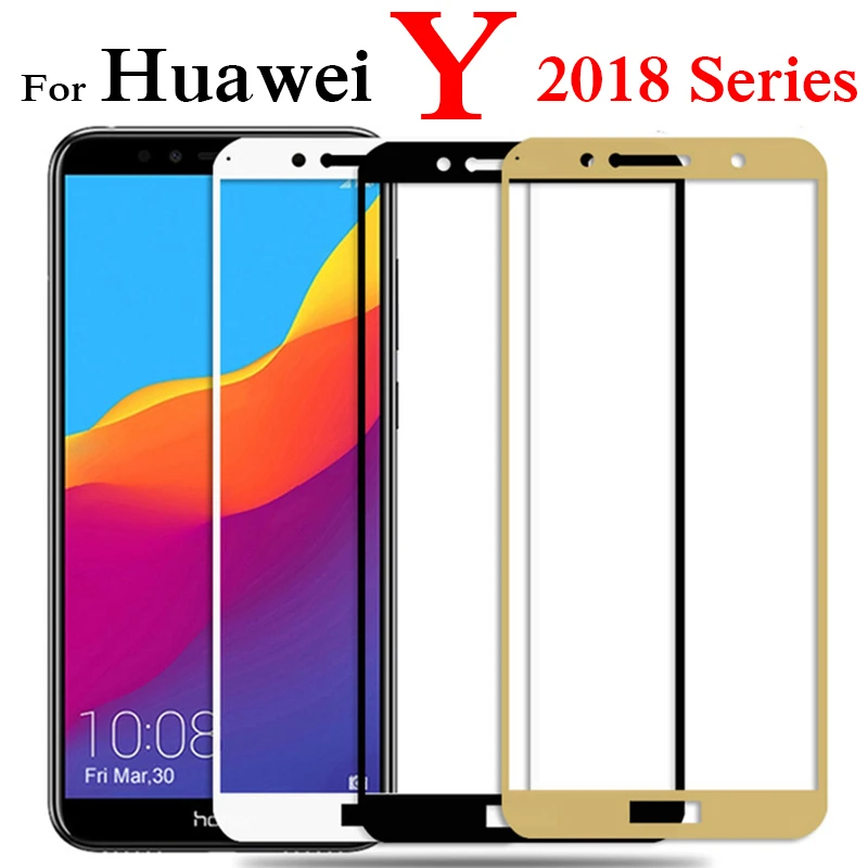Закаленное стекло 9 H для Huawei Y5 Prime 360 huawey y 5 lite hauwei y7 huawie y9 2018 huwei 7 9|Защитные стёкла и