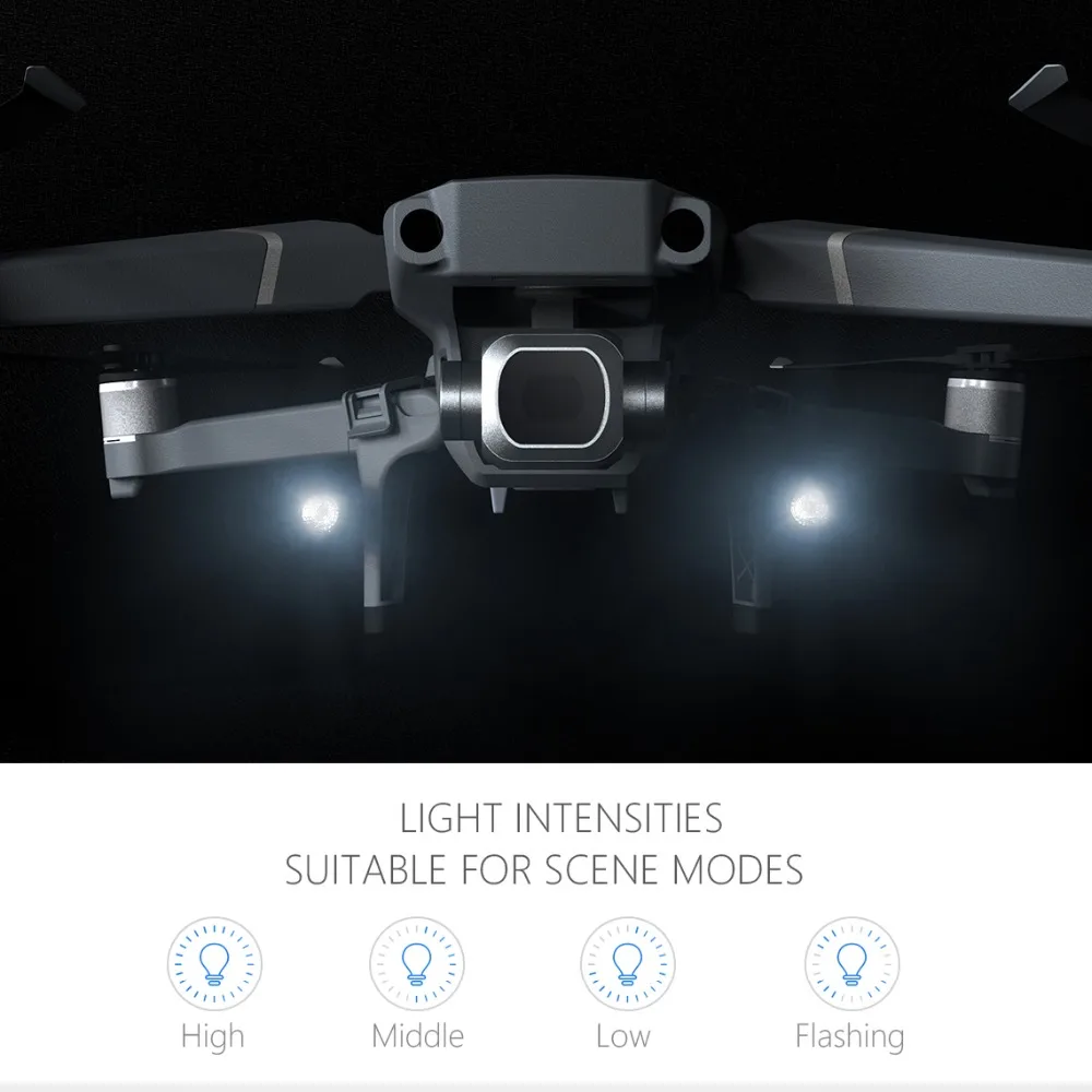 PGYTECH Mavic 2 шасси с светодиодный налобный фонарь набор для DJI Mavic 2 Pro/Zoom Расширенный удлинитель Ноги Держатель скелеты аксессуары