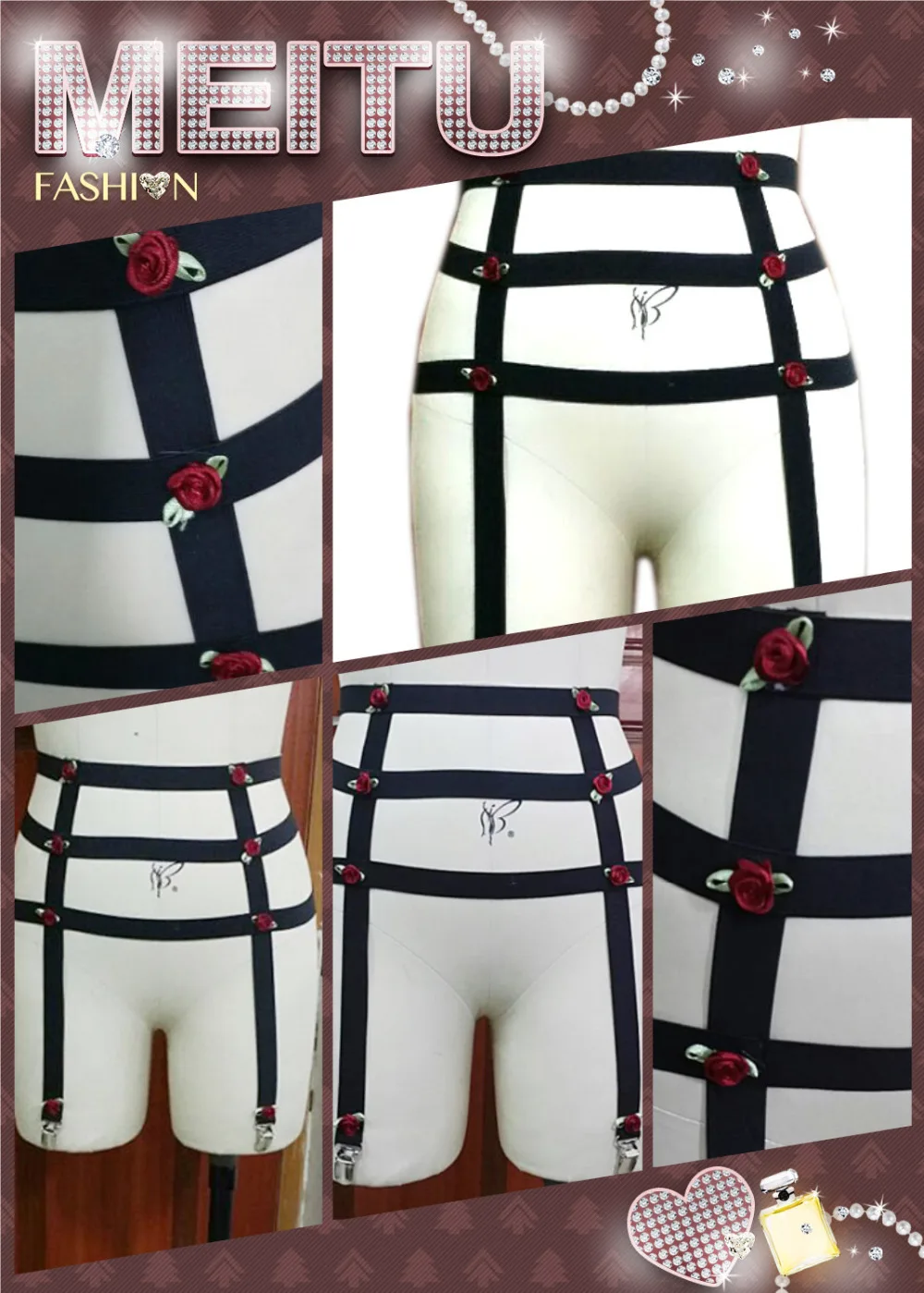 Подвязки для свадебных церемоний в стиле Харадзюку 3 цвета|bridal garter|body cagewedding bridal