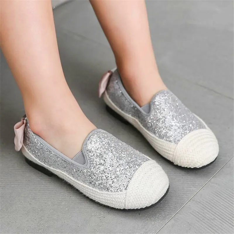 

2020 children's shoes new spring children's princess shoes girls fashion sequins wild women's shoes casual non-slip shoes