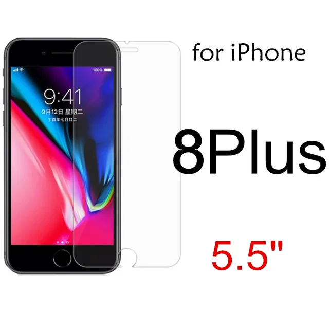 2 шт. 2.5D Закаленное стекло для iphone X 8 5 5S 5c SE 6 6s 7 plus XR XS MAX plus защита экрана Защитная пленка чехол - Цвет: for iPhone 8 plus