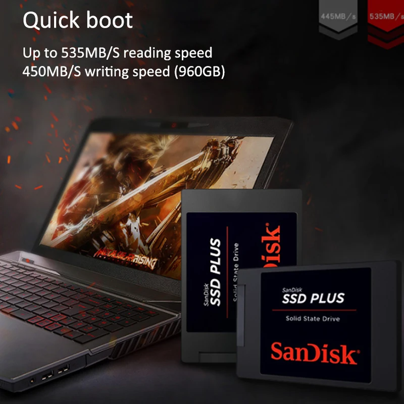 SSD-накопитель Sandisk 120/240/480 Гб | Компьютеры и офис