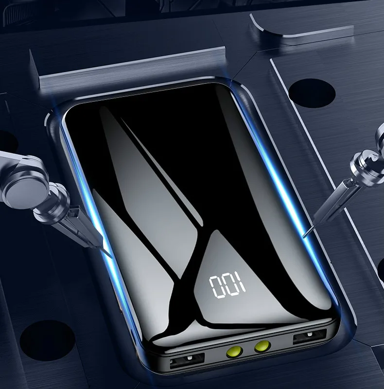 Внешний аккумулятор power Bank 30000 mah, внешний аккумулятор PoverBank 2 USB, светодиодный внешний аккумулятор, портативное зарядное устройство для мобильного телефона Xiaomi samsung iphone XS