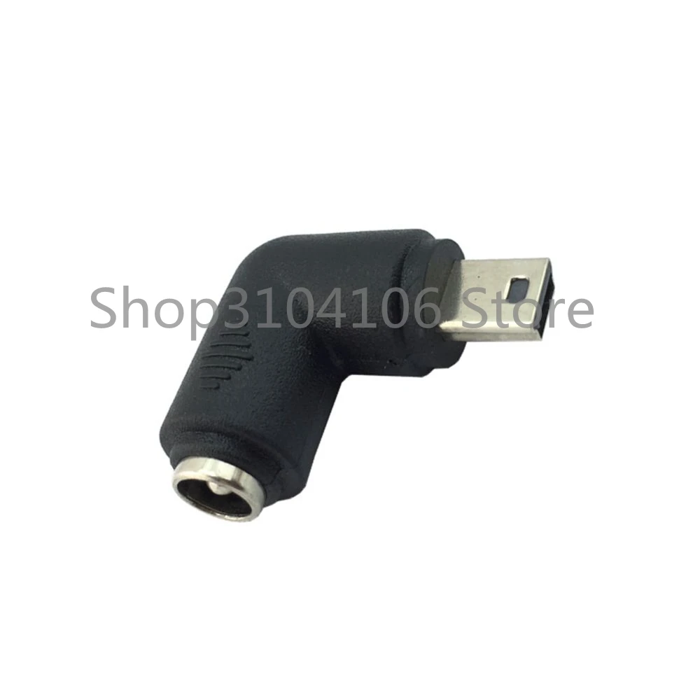 100 шт./лот DC 55*21 розетка к Мини usb 90 градусов адаптер питания штекер бесплатная