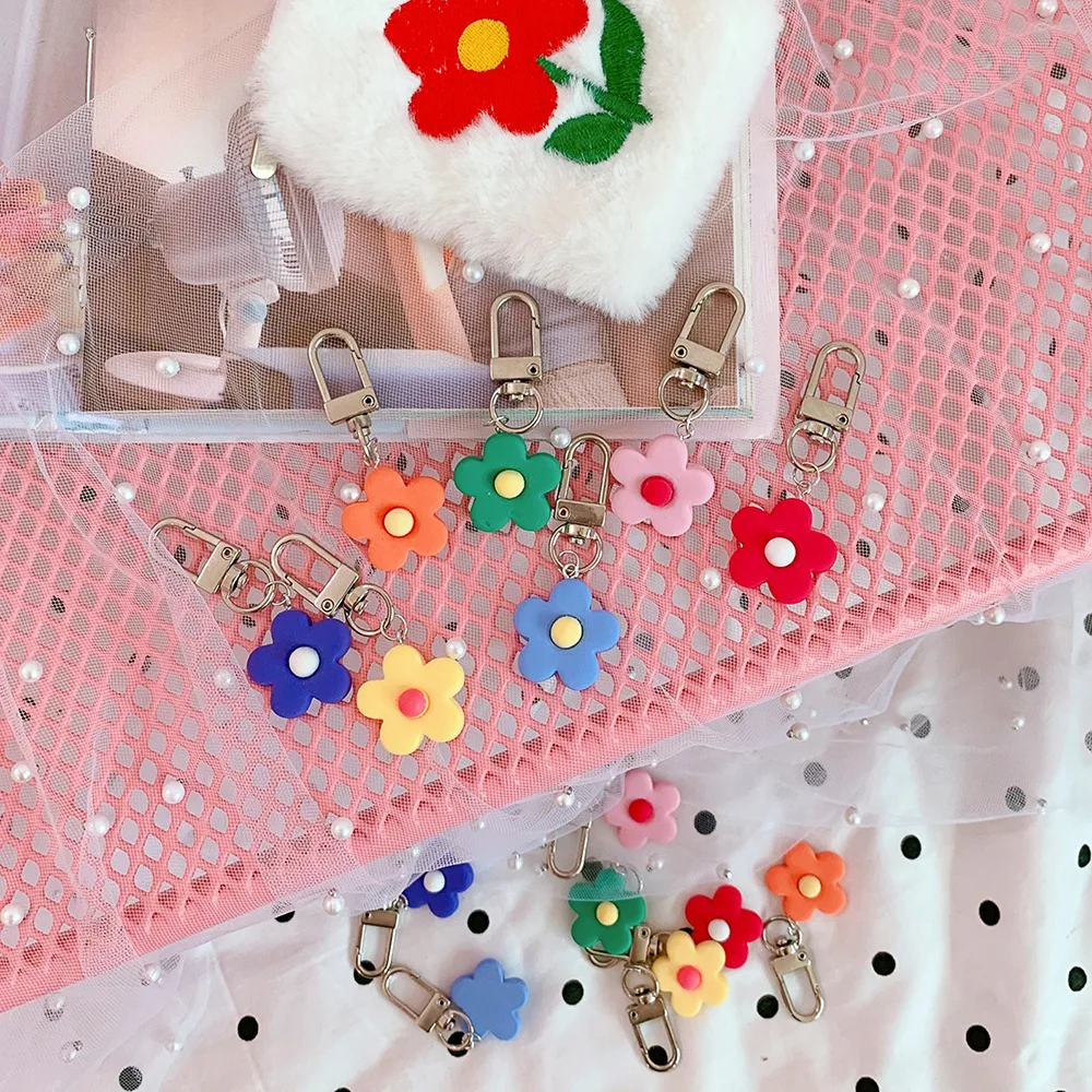 Творческий 1 шт. мини юбка для девочек с цветочным рисунком брелок ключей женщин