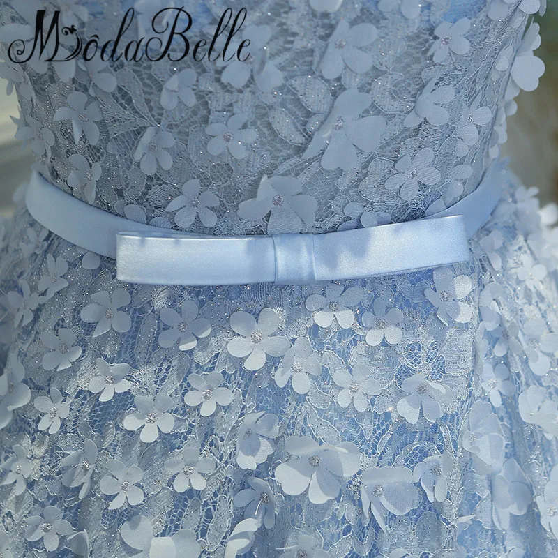 Modabelle Robe Courte уникальные платья с объемными цветами кружевные короткие для