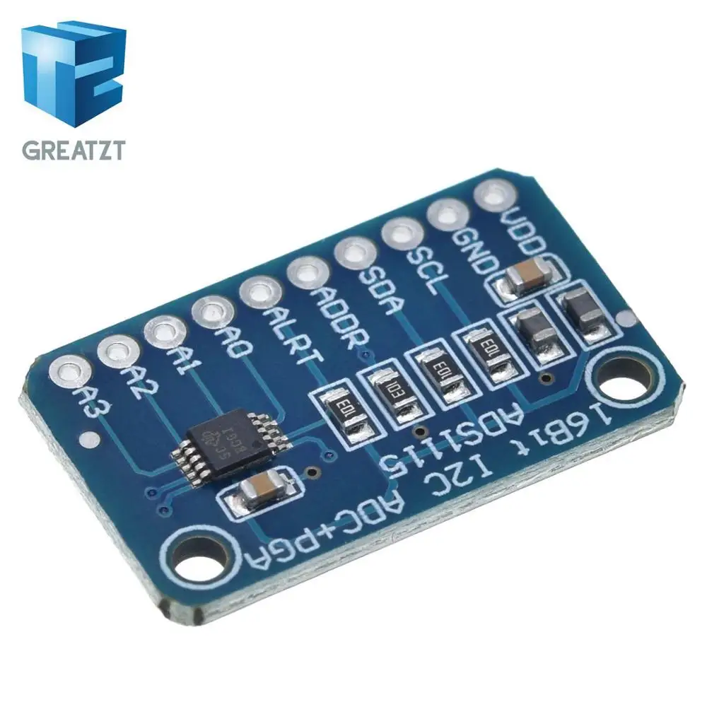 1 шт. 16 бит I2C ADS1115 модуль АЦП 4 канала с Pro усиления для Arduino RPI