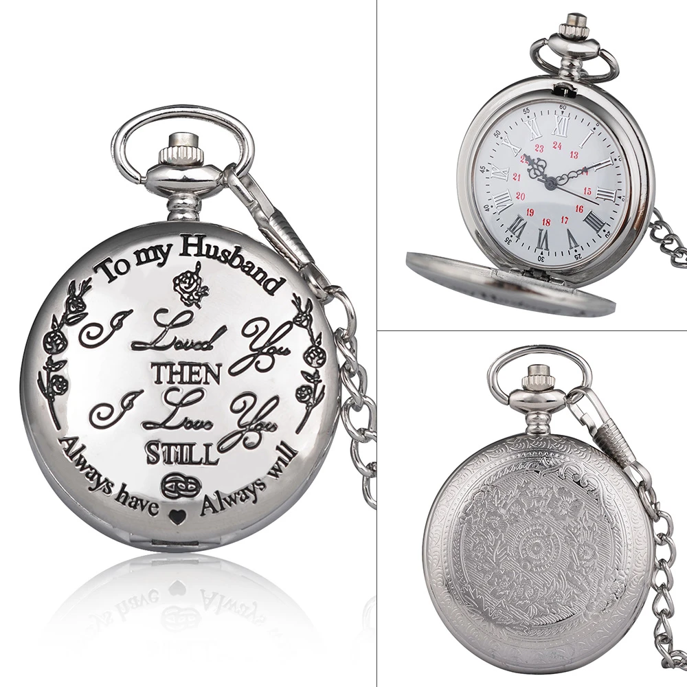 

Retro Vintage Silvery Quartz Pocket Watch Analog Pendant Necklace Men Women Watches Chain Gift