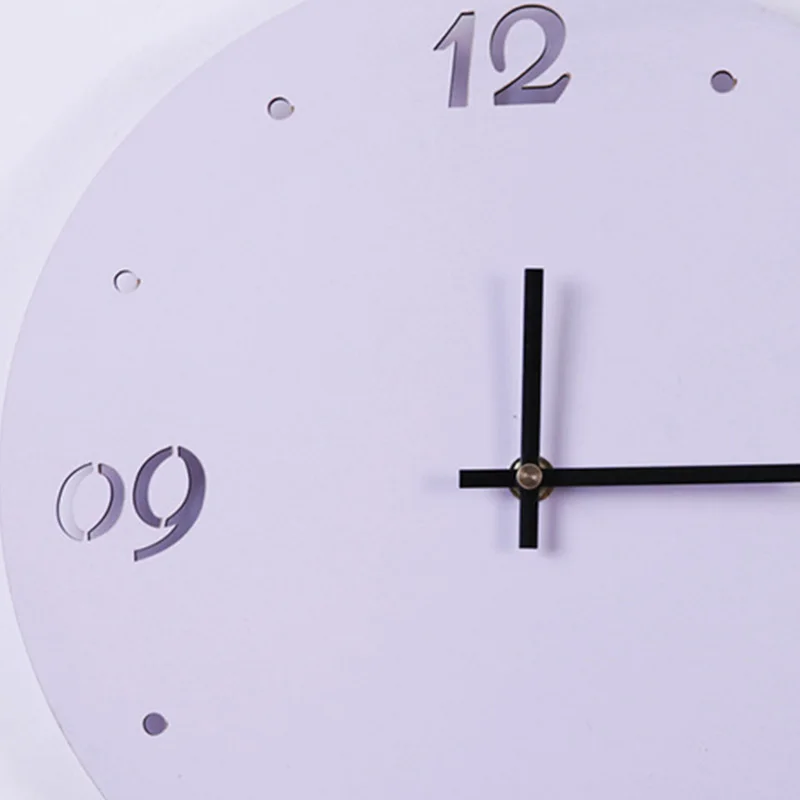 

12inch Design Wooden Solid Large Wall Clocks Needle Mute Hanging Watch 4mm Thickness Decoration Living Room Home Gift