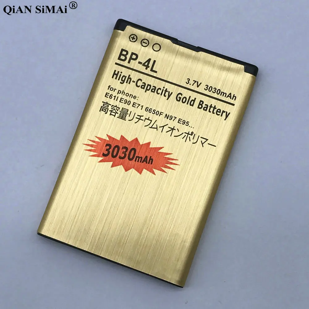 3030 мАч BP-4L батарея для Nokia E61i E63 E90 E95 E71 6650F N97 N810 E72 E52 BP4L BP 4L замена мобильного