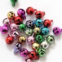 500pcs multiple colors brass copper metal small bell pendant beads finding 6mm high quality jingle bell