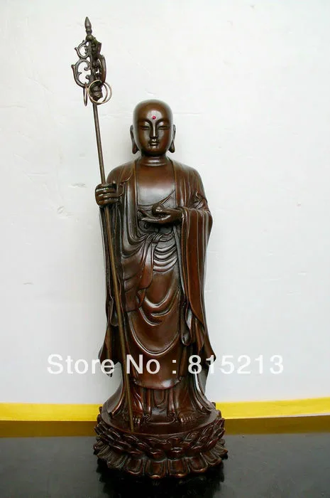 

Бесплатная доставка, бронзовая статуя Будды кситигарбхи из тибетского буддизма Ван 000175, 20 см