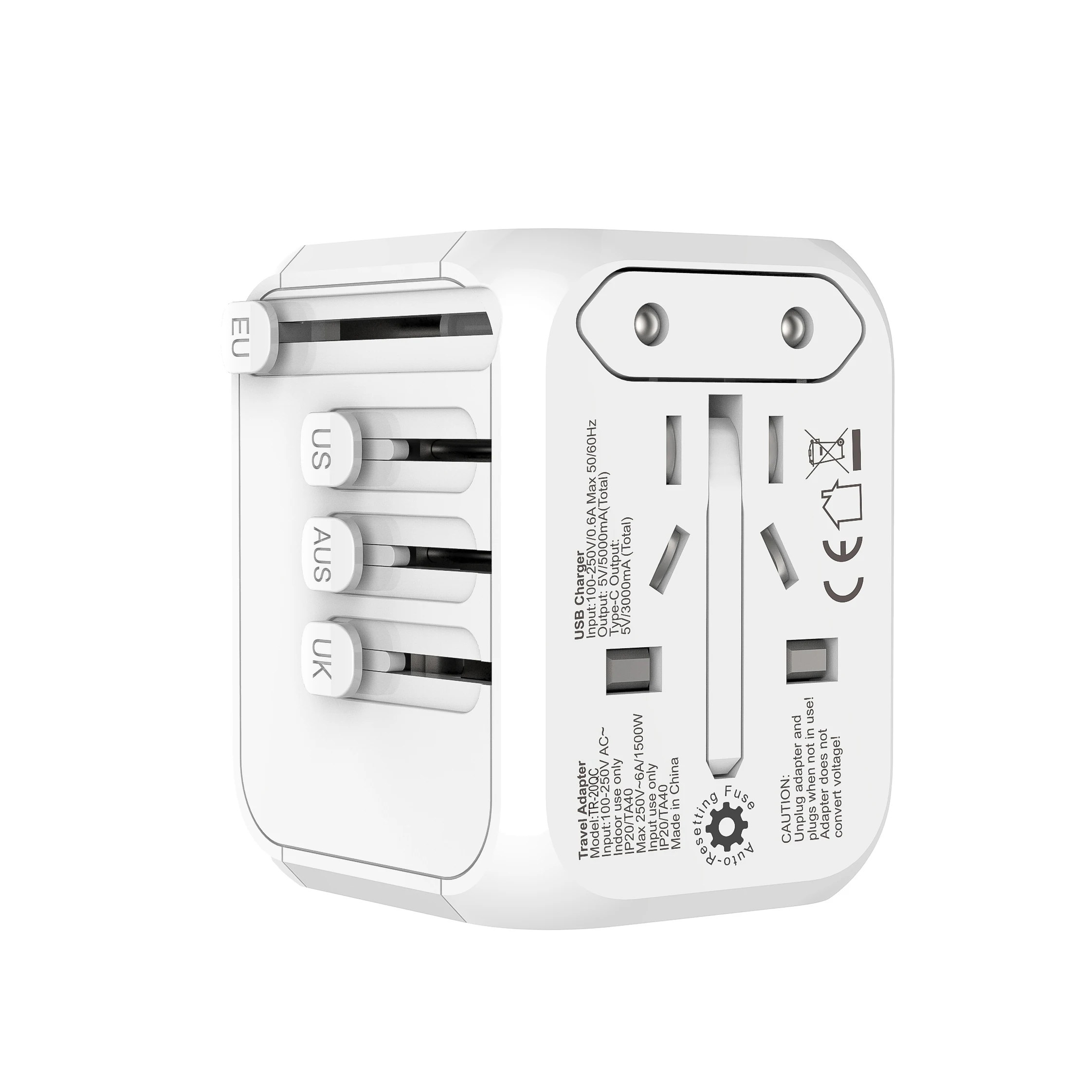 Feliztrip TR 20QC мульти нация и USB адаптер для путешествий QC 3 0 зарядное устройство