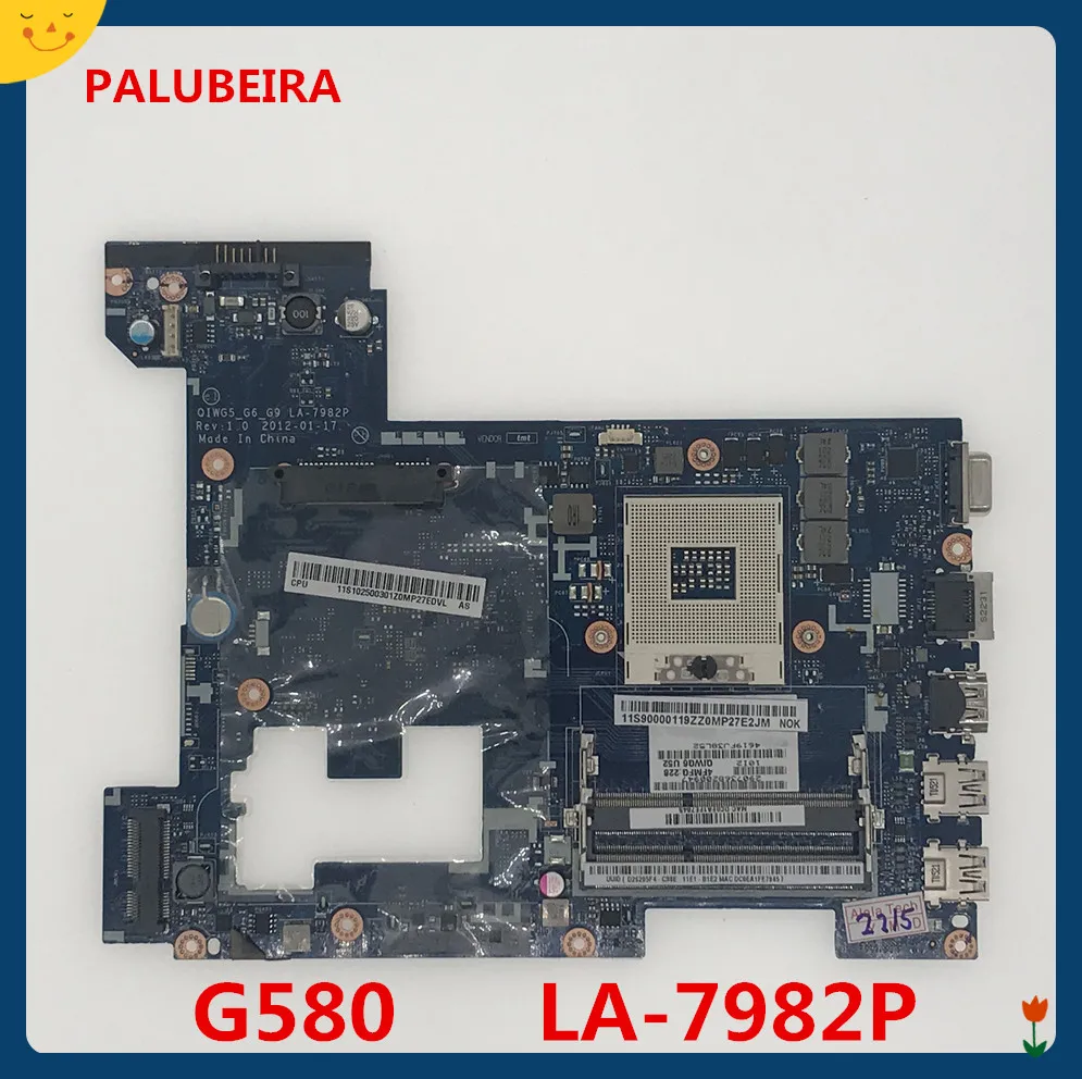PALUBEIRA материнская плата для ноутбука Lenovo G580 P580 QIWG5_G6_G9 LA-7982P 15 6 дюймовый ноутбук USB3.0