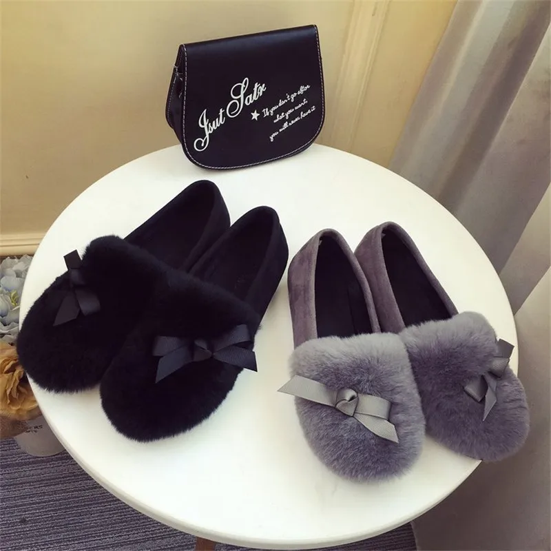 Модные женские Flcok ботильоны Slip-On Booties 2018 новых осенью и зимой Для женщин теплая