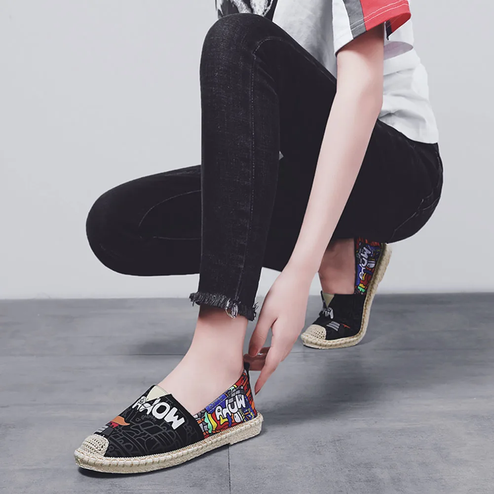 Женская обувь на плоской подошве Повседневная парусиновая без застежки Лоферы