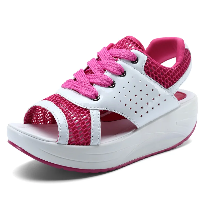 2019 женская обувь повседневная Летняя модная на платформе для женщин дышащие