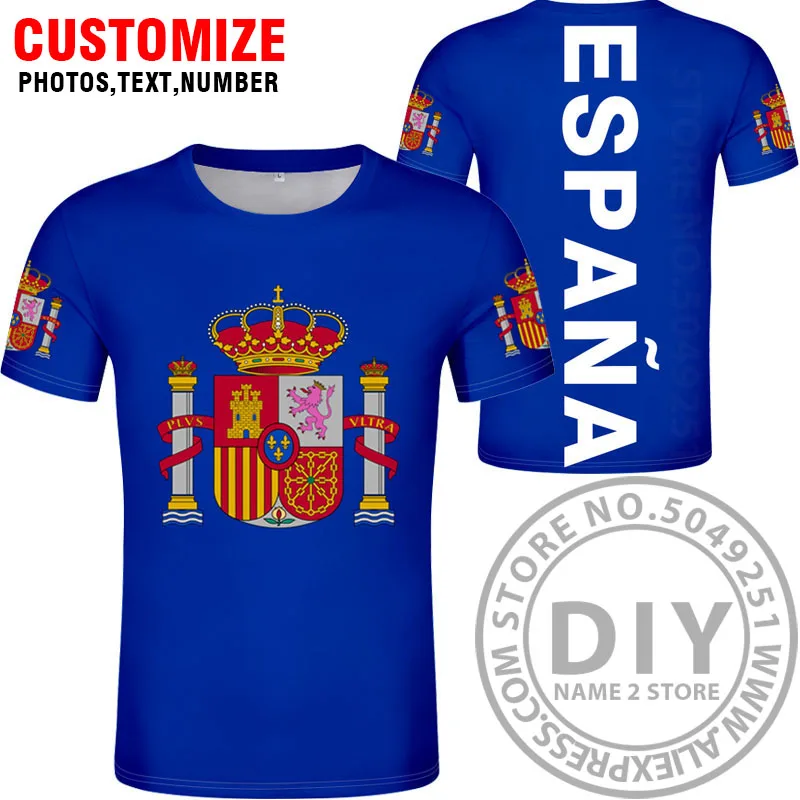 Style 10 Испанская футболка diy на заказ с именем и номером esp футболка Национальный флаг es испанская страна колледж печать фото логотип текст одежда - Цвет: Style 10