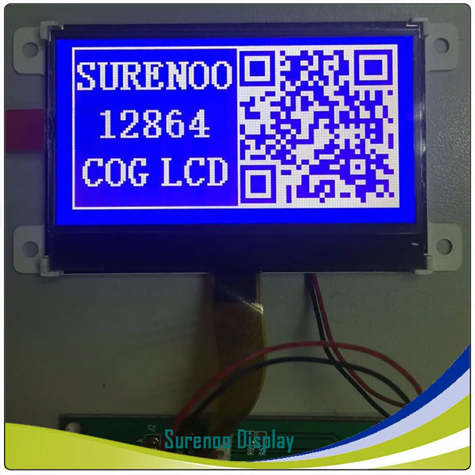 Синий Графический 12864 COG lcd модуль Дисплей с белой подсветкой встроенный ST765R(без сенсорной панели