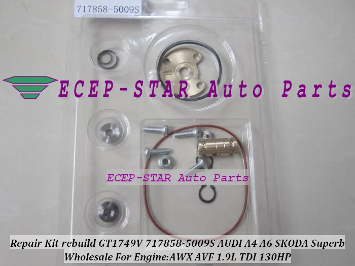 Турбокомпрессор GT1749V 717858 5009S для AUDI A4 A6 SKODA Superb VW PASSAT AWX AVF 1.9L TDI|turbocharger 2|turbocharger