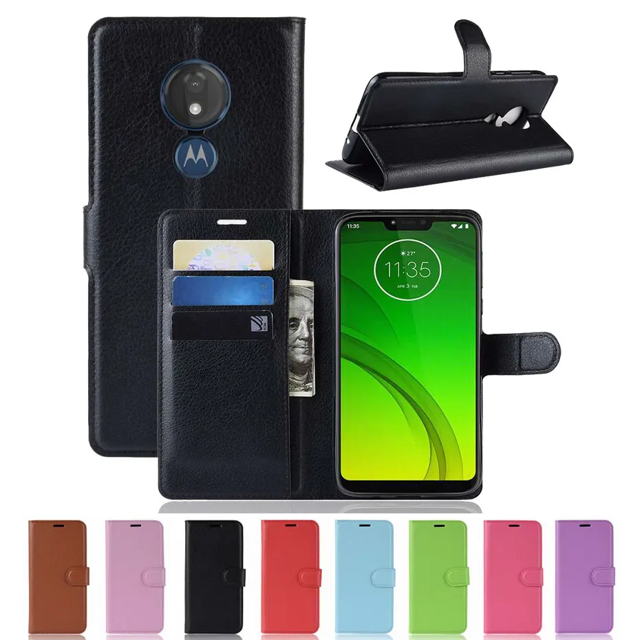 Флип бумажник чехол для Motorola Moto G7 Play MOTO Plus телефона из искусственной кожи G7Plus G 7