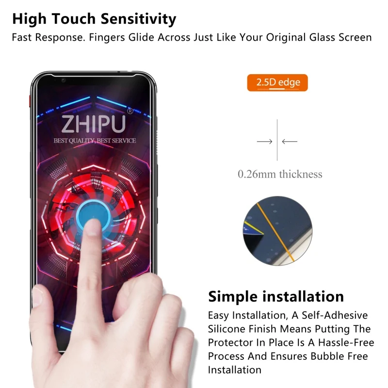 2 шт стекло для zte Nubia Red Magic 3 3s защитное 2.5D 9H закаленное Защитная пленка *|Защитные