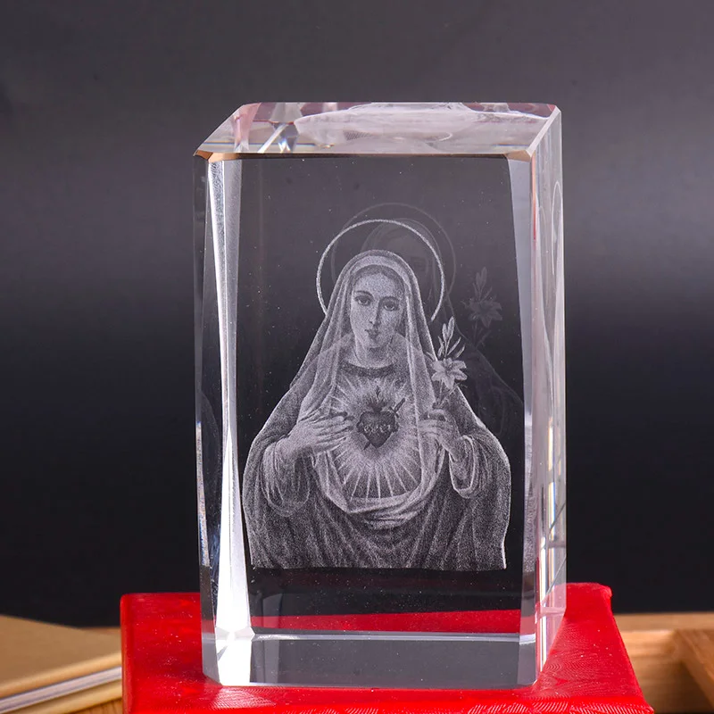 Лазерные 3D украшения христианские подарки Дева Мария Креативные аксессуары для