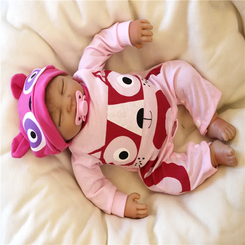 SanyDoll 20 дюймов 50 см силиконовые куклы для новорожденных милые сна подарки на