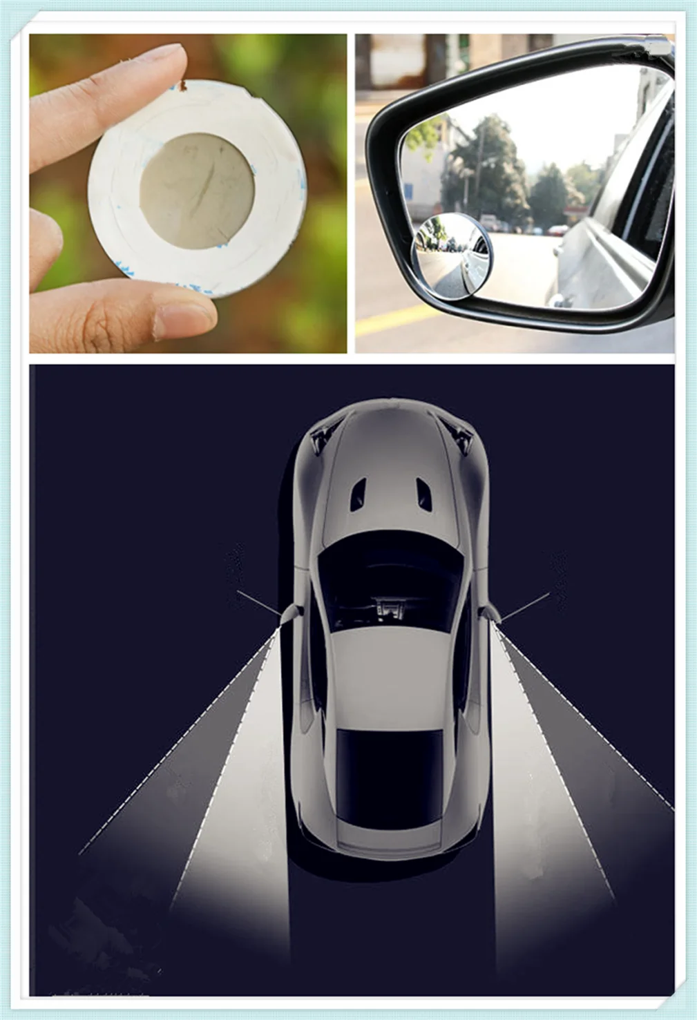 Автомобильное Зеркало для слепых зон с широкоугольным объективом Opel Corsa Antara Meriva