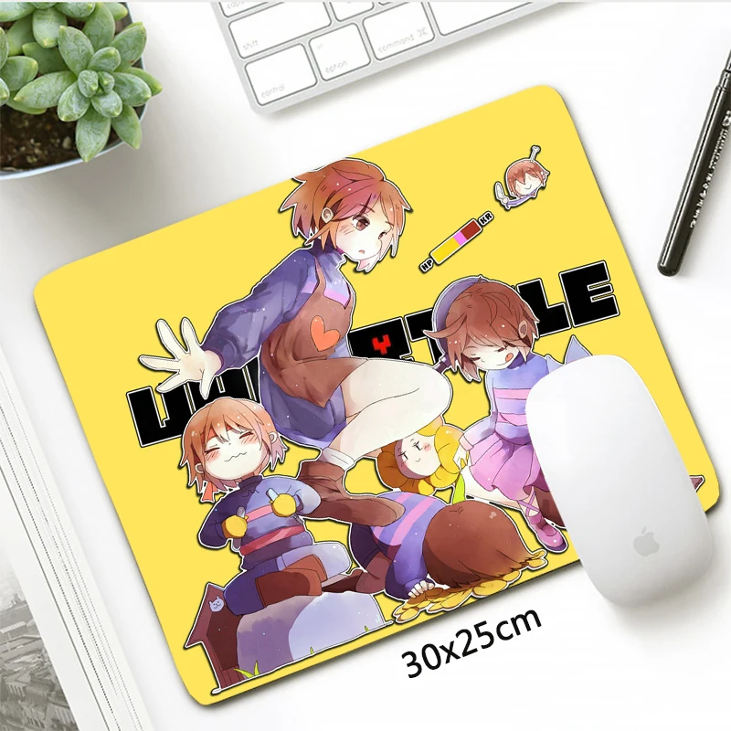 Игровой коврик для мыши в стиле аниме Undertale маленький размер 30x25 см