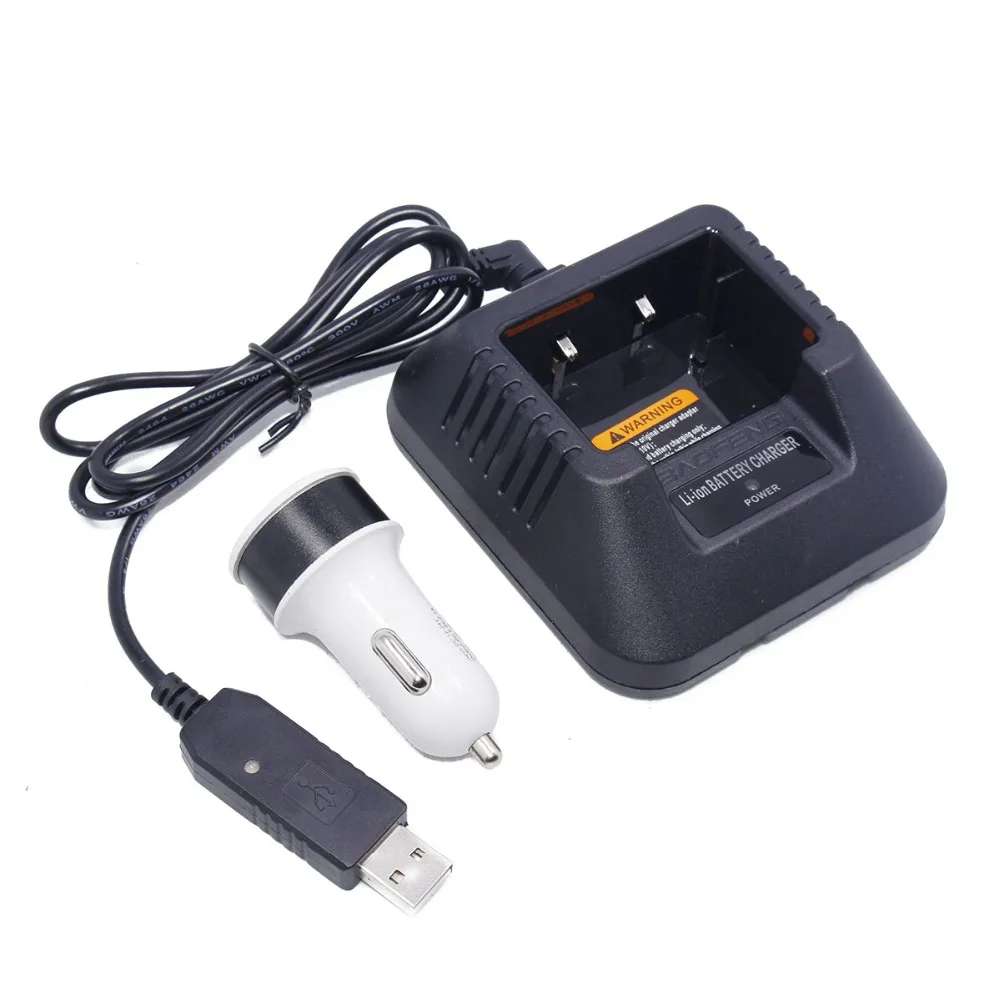 

BaoFeng USB кабель зарядное устройство с индикатором + автомобильный прикуриватель USB для Baofeng UV-5R серии двухсторонних радиоприемников