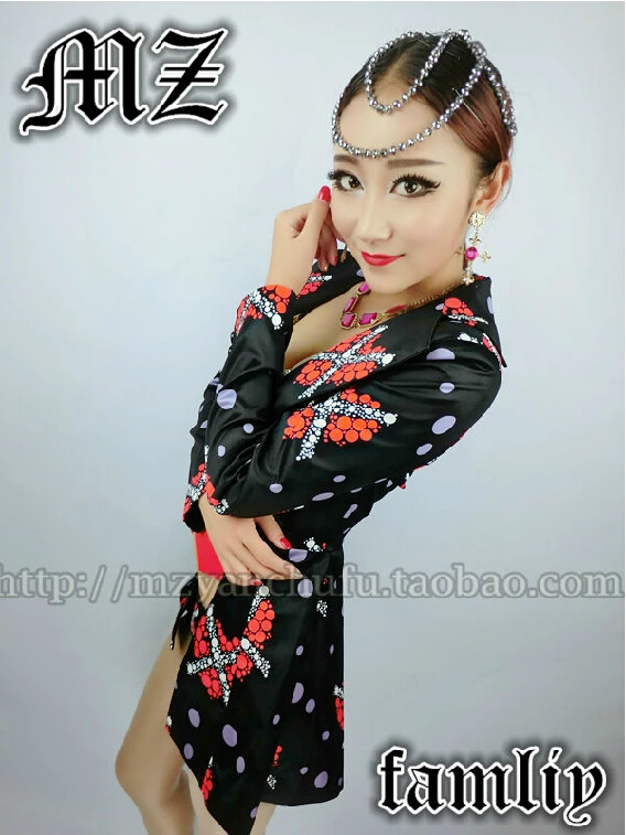 Dj женский певец сценический модный костюм высокого качества с красным сердцем