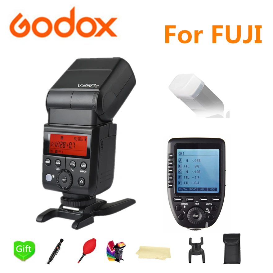 

Godox V350F Flash Speedlite 2.4G Wireless X System TTL HSS Li-ion Battery Flash + Xpro-F Trigger For Fujifilm Fuji DSRL Cameras