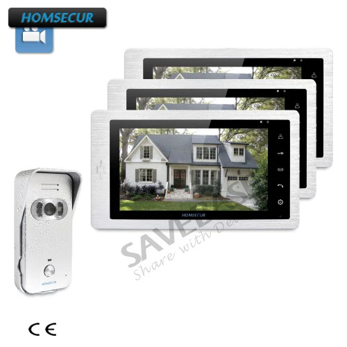 HOMSECUR 7 &quotвидеодомофон безопасности двери с Hands free Dual Way домофон 1V3|door video intercom|video door