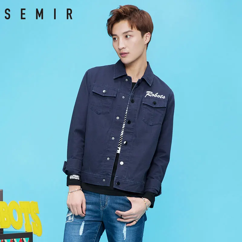 SEMIR куртка для мужчин пальто с длинными рукавами хлопок Модная уличная
