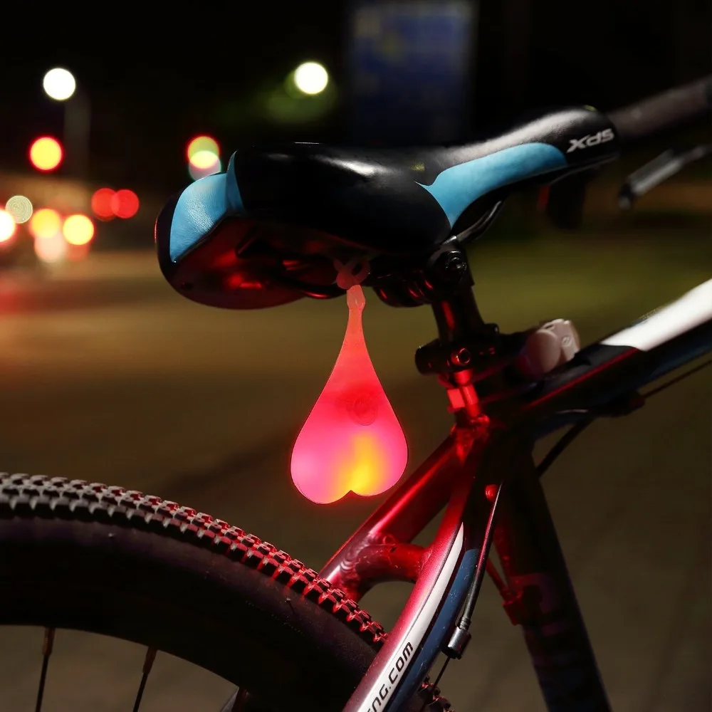 Cycling Waterproof Balls Tail Silicone Light Creative LED Red Warning Lights Bike Night Essential Bicycle | Спорт и развлечения