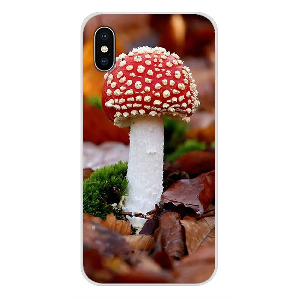 Растительный красный гриб для Samsung Galaxy S3 S4 S5 Mini S6 S7 Edge S8 S9 S10 Lite Plus Note 4 5 8 9 Аксессуары