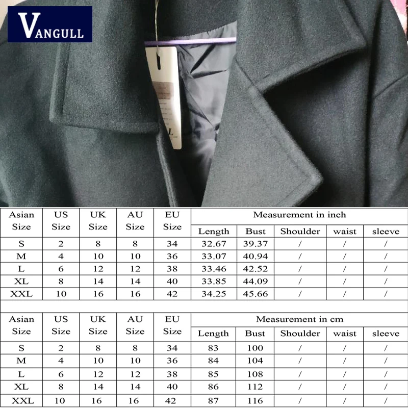 

Vangull Winter Woolen Women Jackets Korean version Casual Long Sleeve Loose Female Wool Coat 2019 Autumn Solid Thick Outerwear