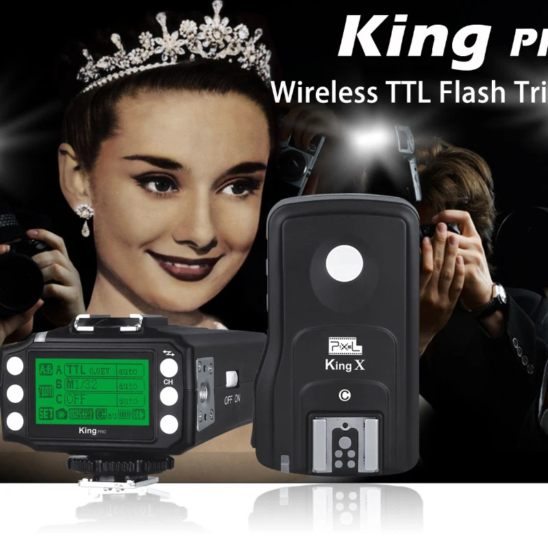 Pixel X900C Pro Беспроводной литий ионный аккумулятор ETTL ЖК экран Вспышка Speedlite с King C