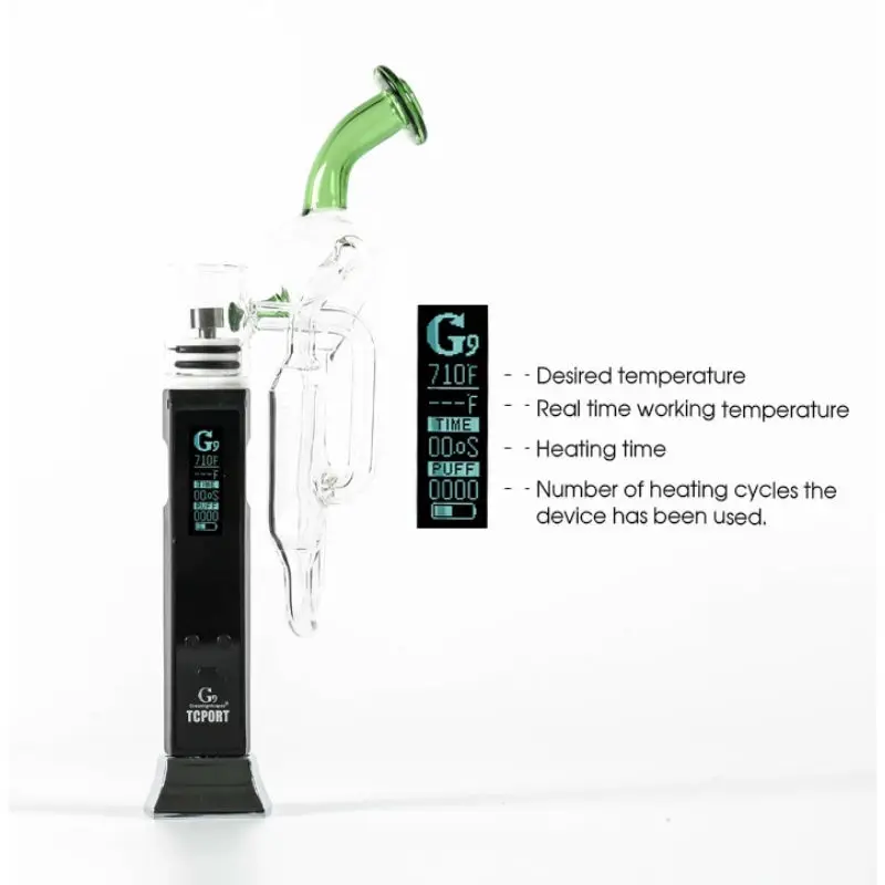 Greenlightvapes G9 TC порт испаритель enail ручка воск Vape дым Dab с контролем температуры стеклянная установка электронная сигарета водопроводная труба
