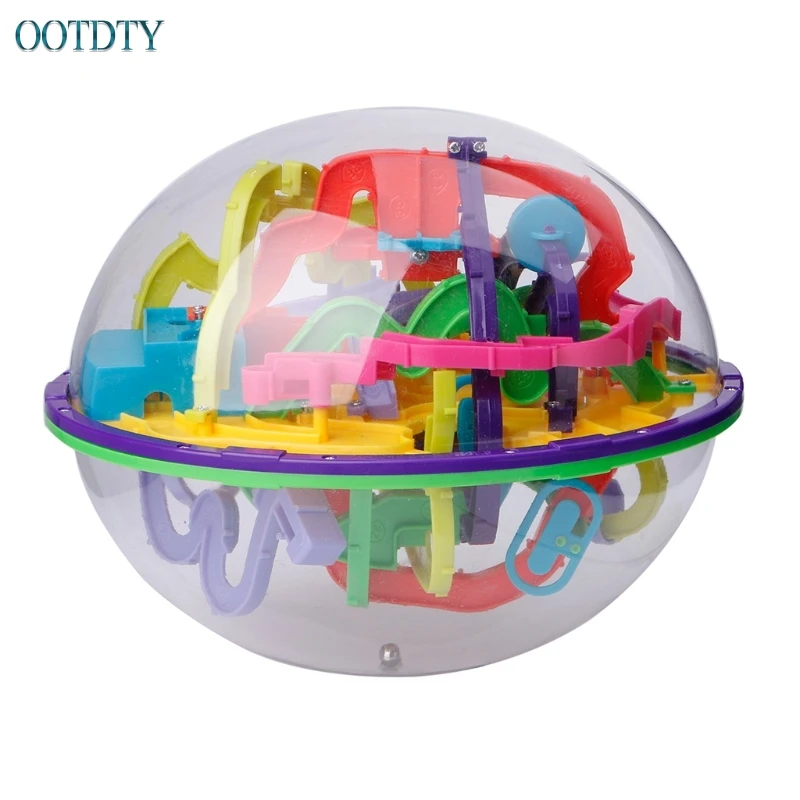 

Funny 299 Barriers 3D Magic Intellect Ball Balance Maze Game Puzzle Globe Toy Kid Gift #330