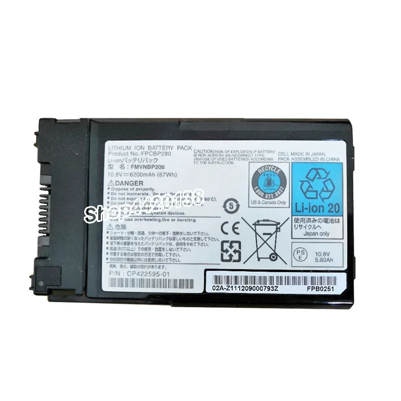 7XINbox 67Wh 10 8 V подлинный FPCBP280 FMVNBP200 FMVNBP171 FPCBP215 Аккумулятор для ноутбука Fujitsu LifeBook T5010