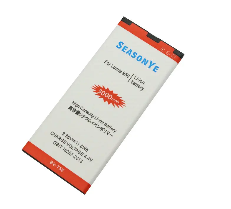 Seasonye 3000 мАч/11.6Wh BV T5E / BVT5E Замена Батарея для Nokia Microsoft Lumia 950 RM 1106 1104 110 МПЮП|battery