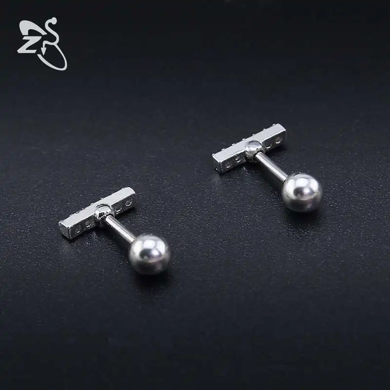 ZS, 2 шт./партия, серьги из нержавеющей стали 316L для женщин, серьги-гвоздики с кристаллами в виде короны, серьги-гвоздики в виде милой звезды, серьги-гвоздики в виде букле d'oreille femme