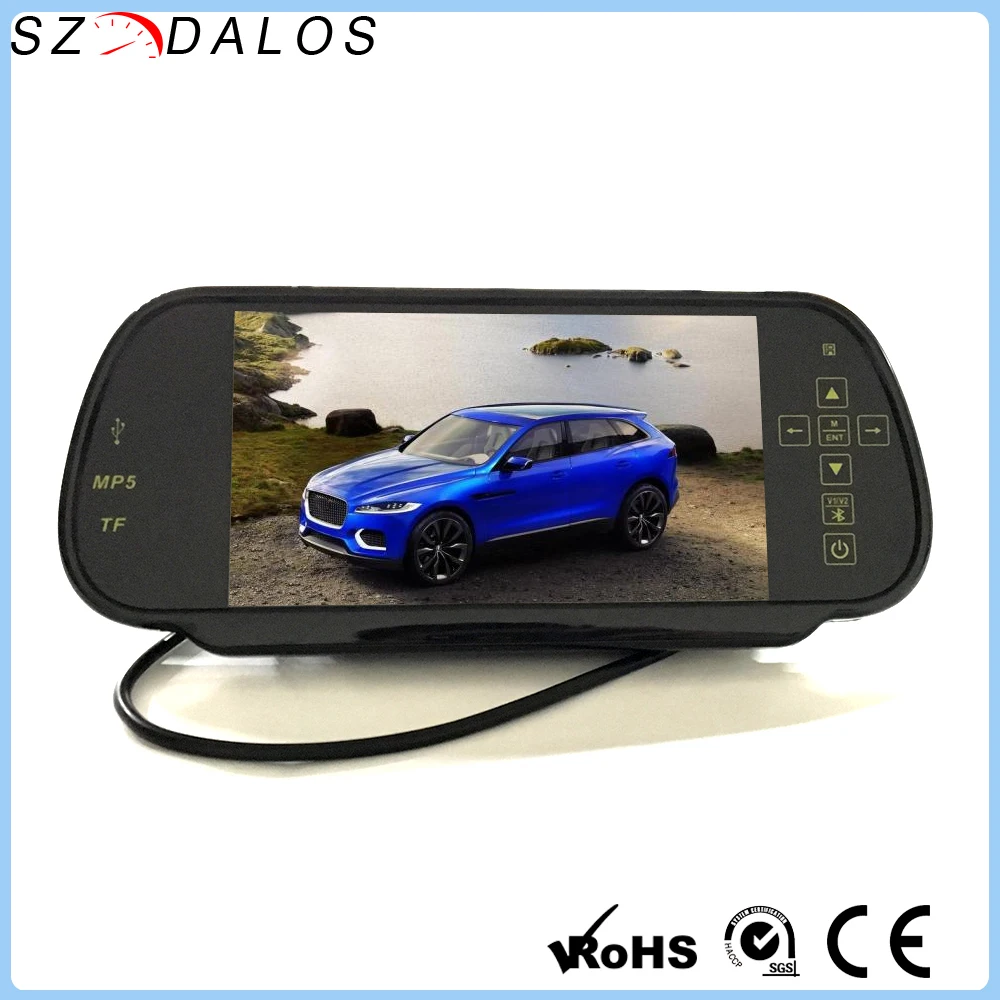 Оригинальный Авто зеркалом заднего вида для android IOS Bluetooth MP5 Стекло 7 дюймовый