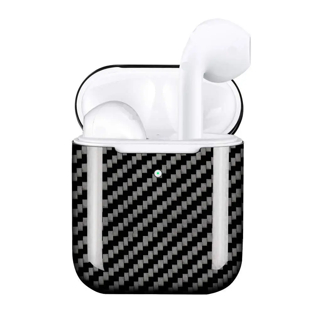 BEESCLOVER чехол для наушников из углеродного волокна Apple AirPods 1/2 беспроводной Полный